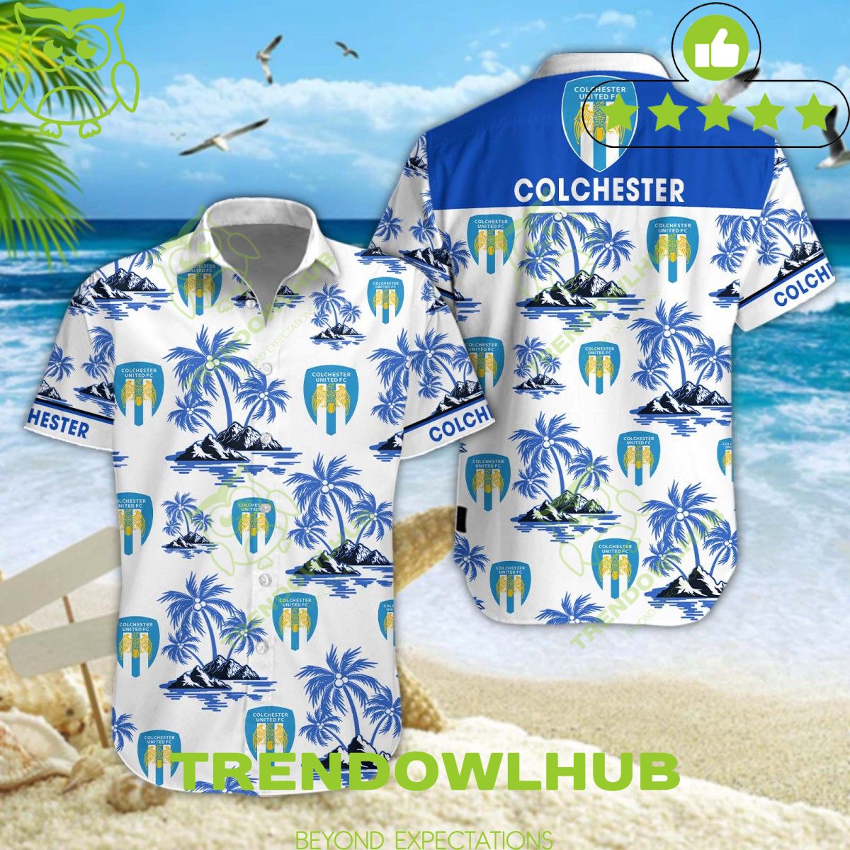 Colchester United Coconut Island EFL Premium Hawaiian Shirt