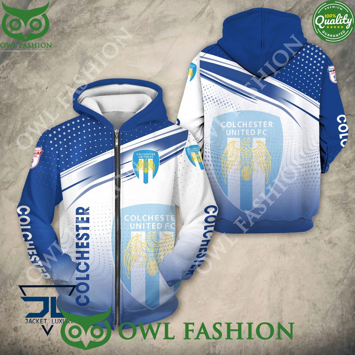 Colchester United Logo League Two Printed Hoodie Shirt