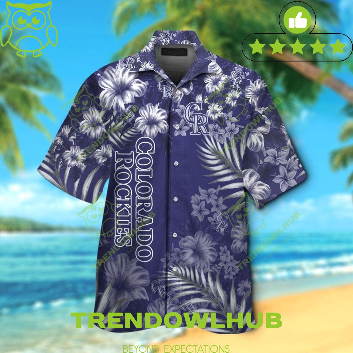 Colorado Rockies MLB Floral Tropical Summer Hawaiian Shirt