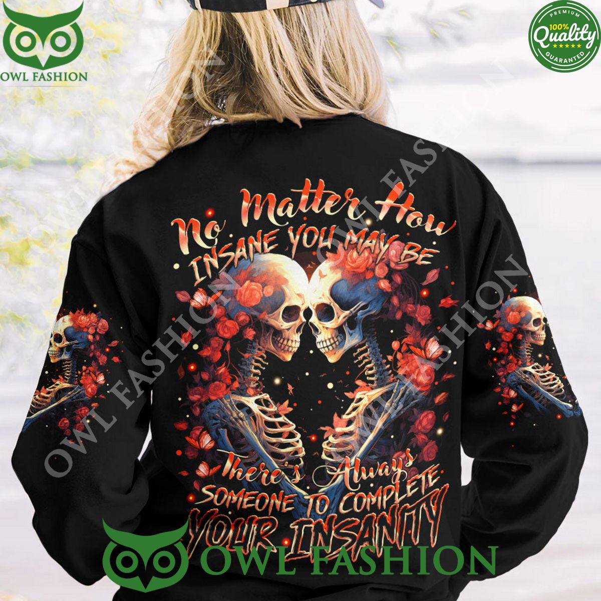 Complete Your Insanity Skull Couple 3D Hoodie Shirt