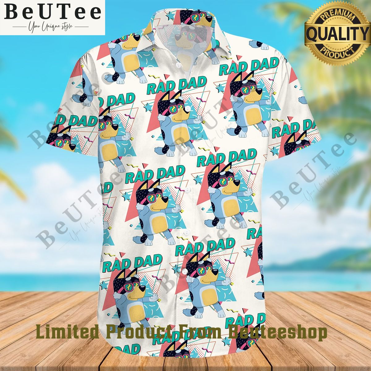 Cool Dog sunglasses Rad Dad hawaiian shirt