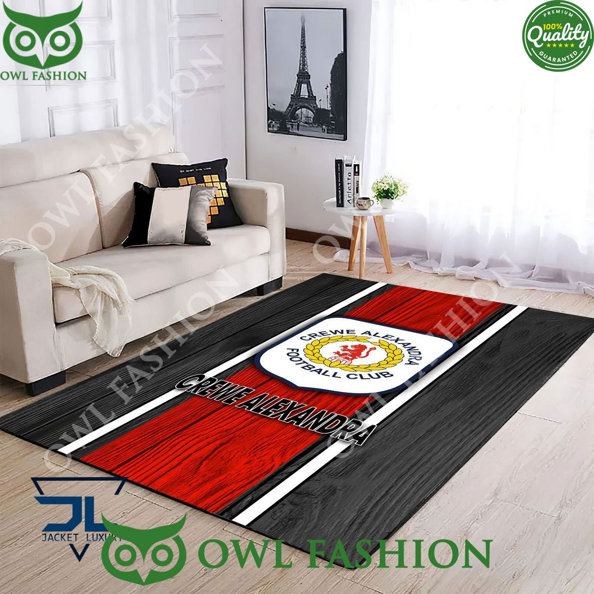 Crewe Alexandra EFL Football Living room Rug Carpet Decor