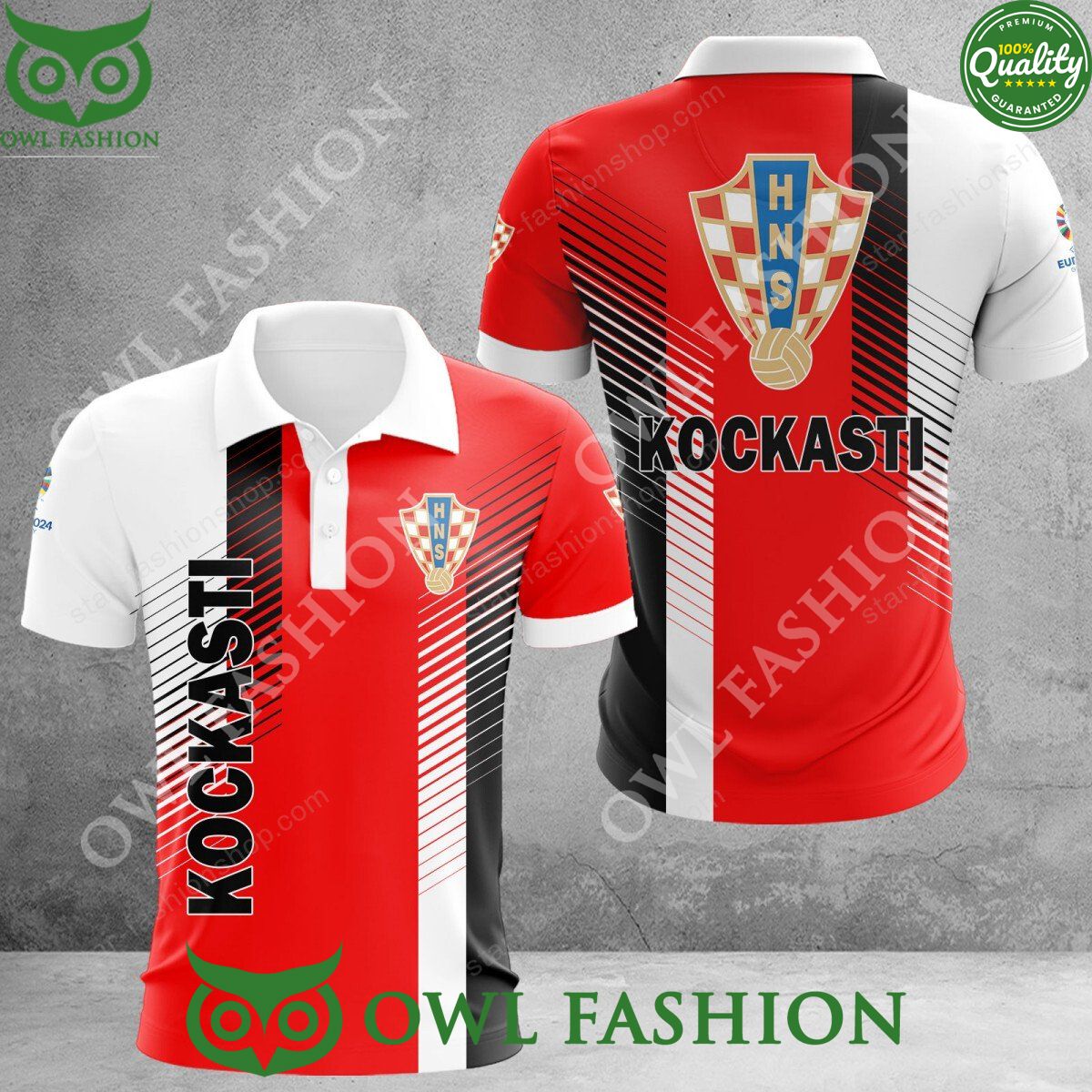 Croatia national football team Logo White Black Red 3D Shirt Printed