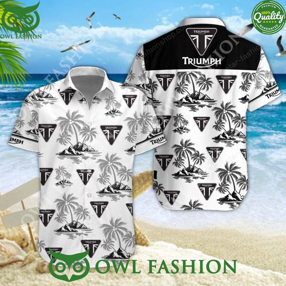 Custom Color 2024 Triumph Motorcycles Hawaiian Shirt Short