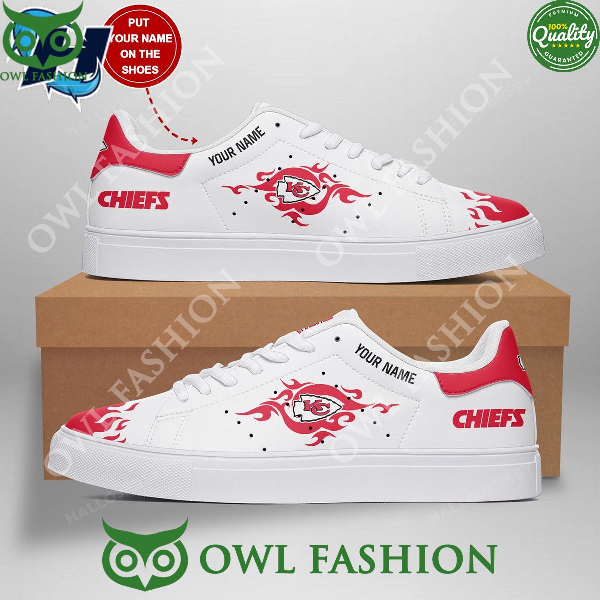 Custom Kansas City Chiefs Shoes Nfl Stan Smith Sneakers