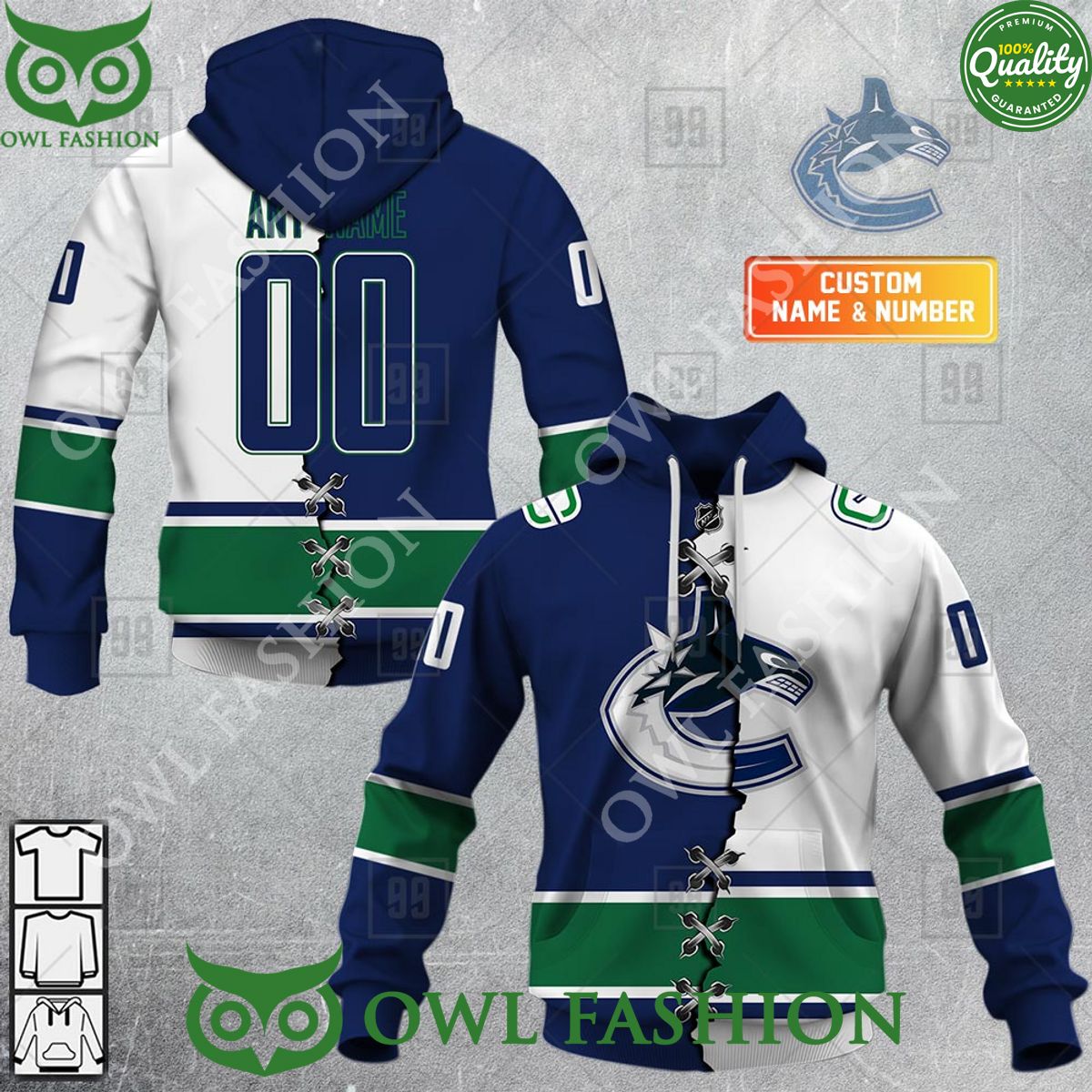 Custom Name and Number NHL Nashville Predators Mix Sew Stitch Crack 2024 Hoodie shirt