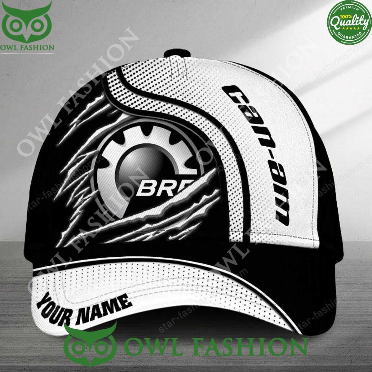 Custom Name BRP Can-am Luxury Car Claw Scratches Printed Cap