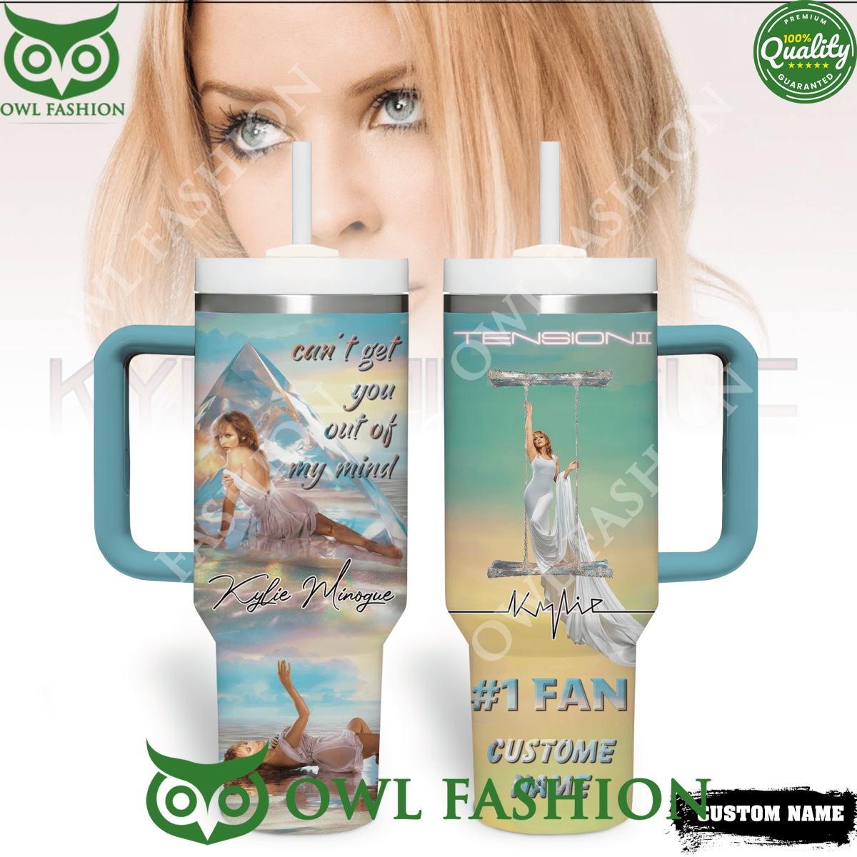 Custom Name Kylie Minogue Number 1 Fan Tumbler Cup