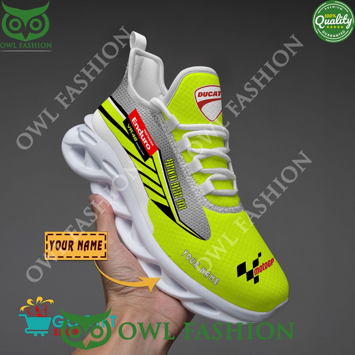 Custom Name Pertamina Enduro VR46 Racing Team 2024 MotoGPmax soul shoes