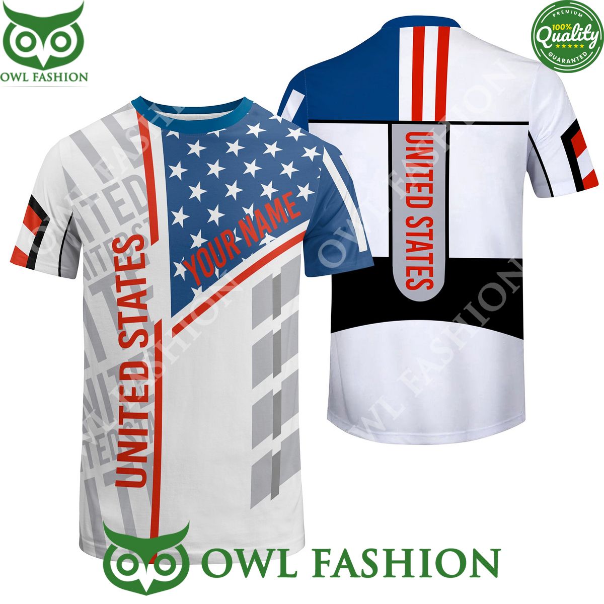 Custom Name United States Cycling t shirt