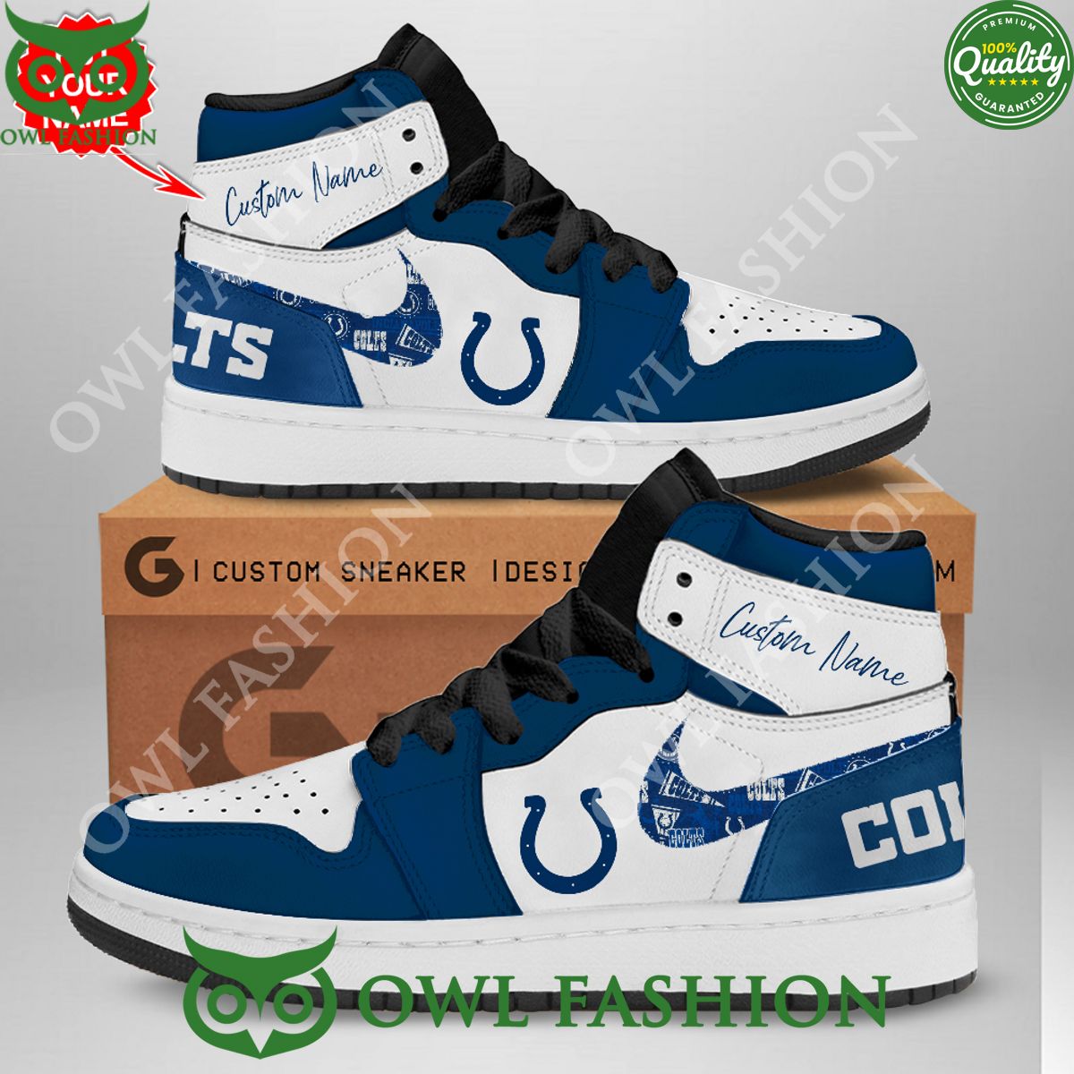 Customized Indianapolis Colts Air Jordan Limited