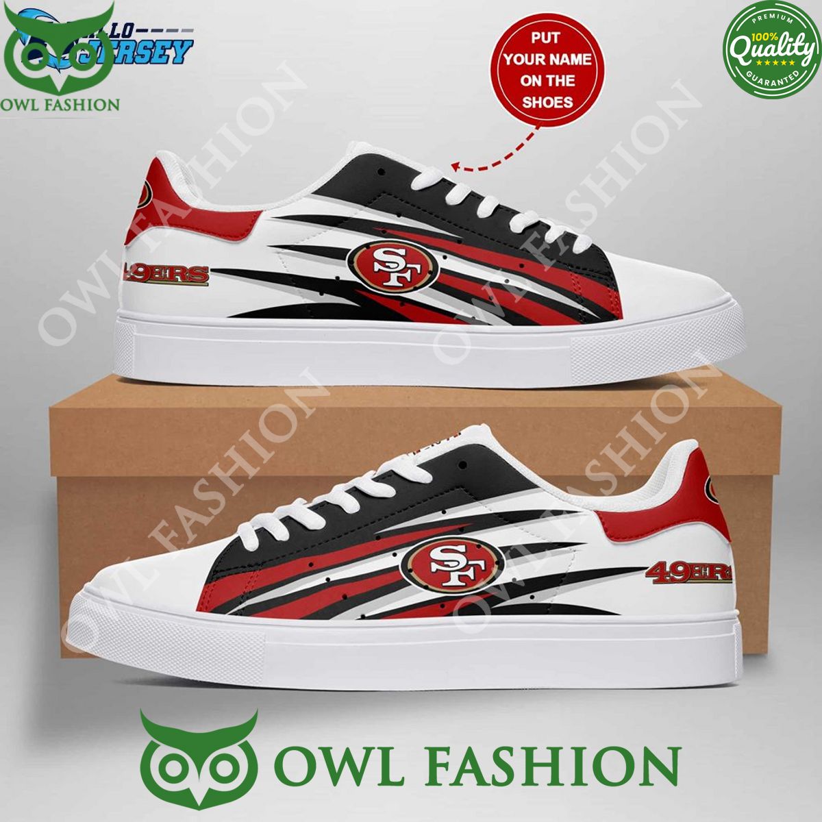 Customized San Francisco 49ers Stan Smith Nfl Sneakers