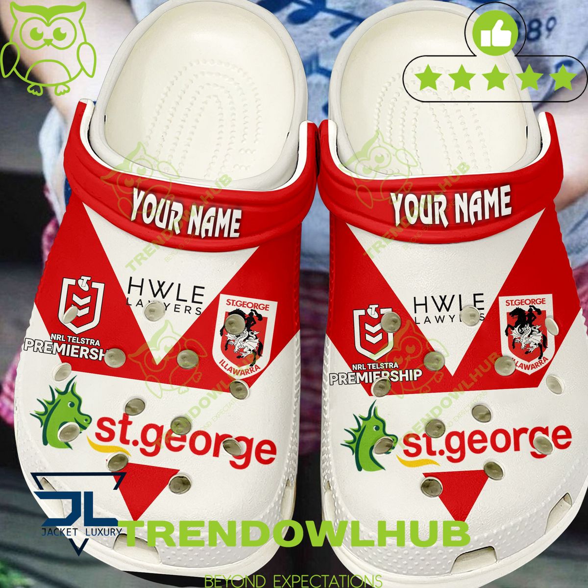 Customized St. George Illawarra Dragons Rugby NRL Croc