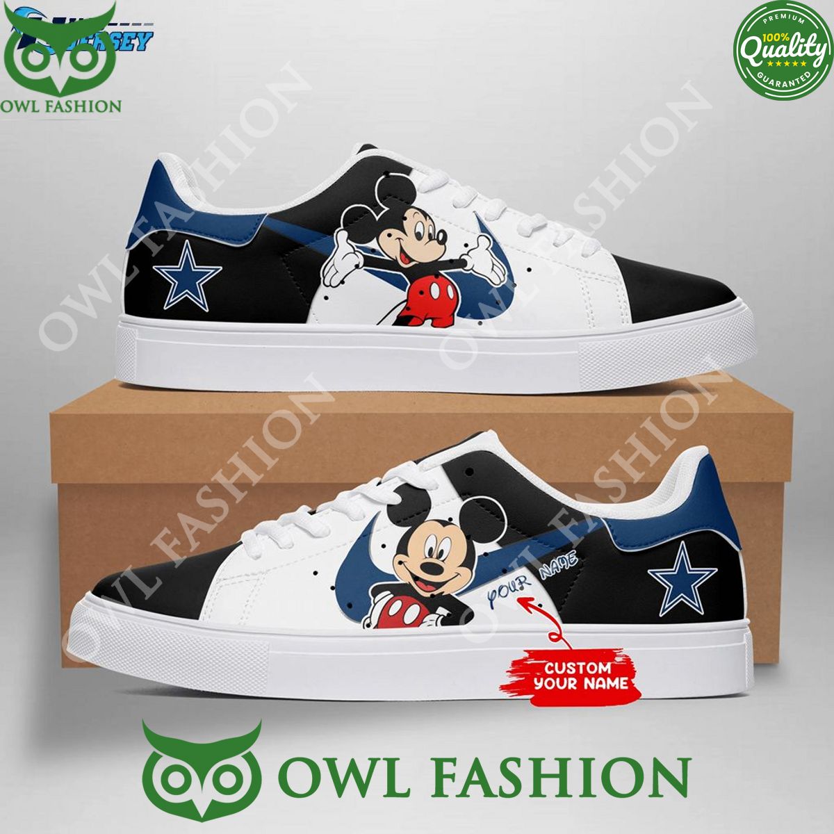 Dallas Cowboys Disney Mickey Mouse Personalized Stan Smith NFL