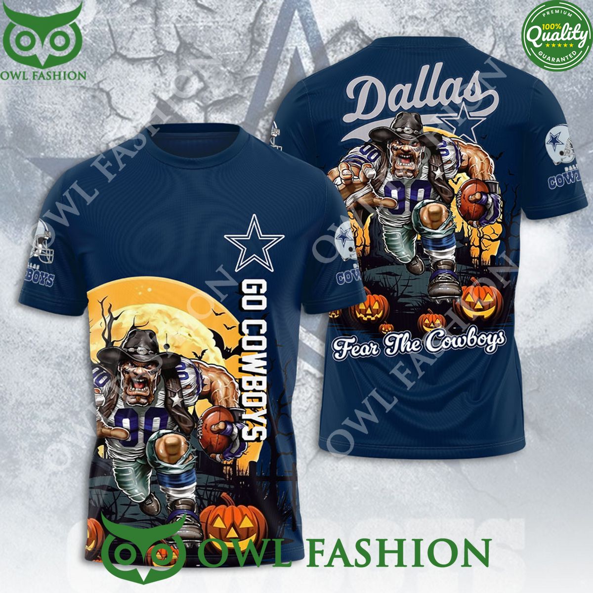 Dallas Cowboys Go Fear the Cowboys 3D T Shirt