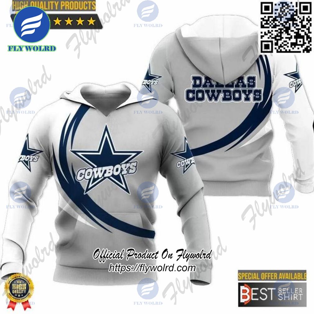 Dallas Cowboys Logo Football 3D Unisex Hoodie NFL 3D All Over Print Hoodie