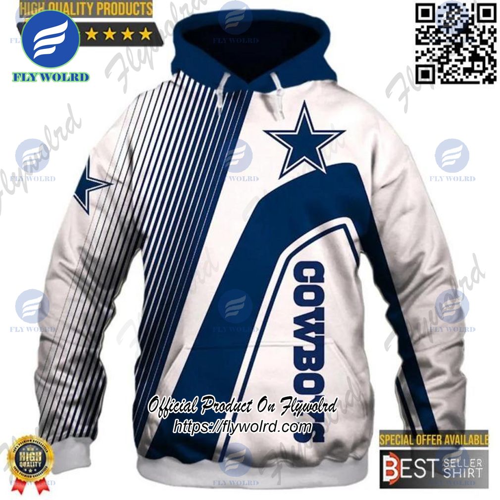 Dallas Cowboys Logo Football NFL 3D All Over Print Hoodie