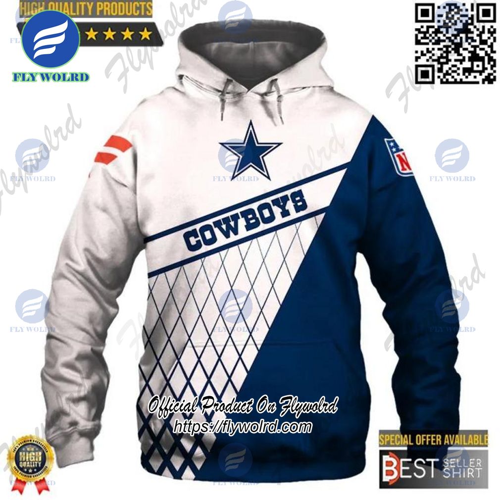 Dallas Cowboys Logo Football Team NFL 3D All Over Print Hoodie