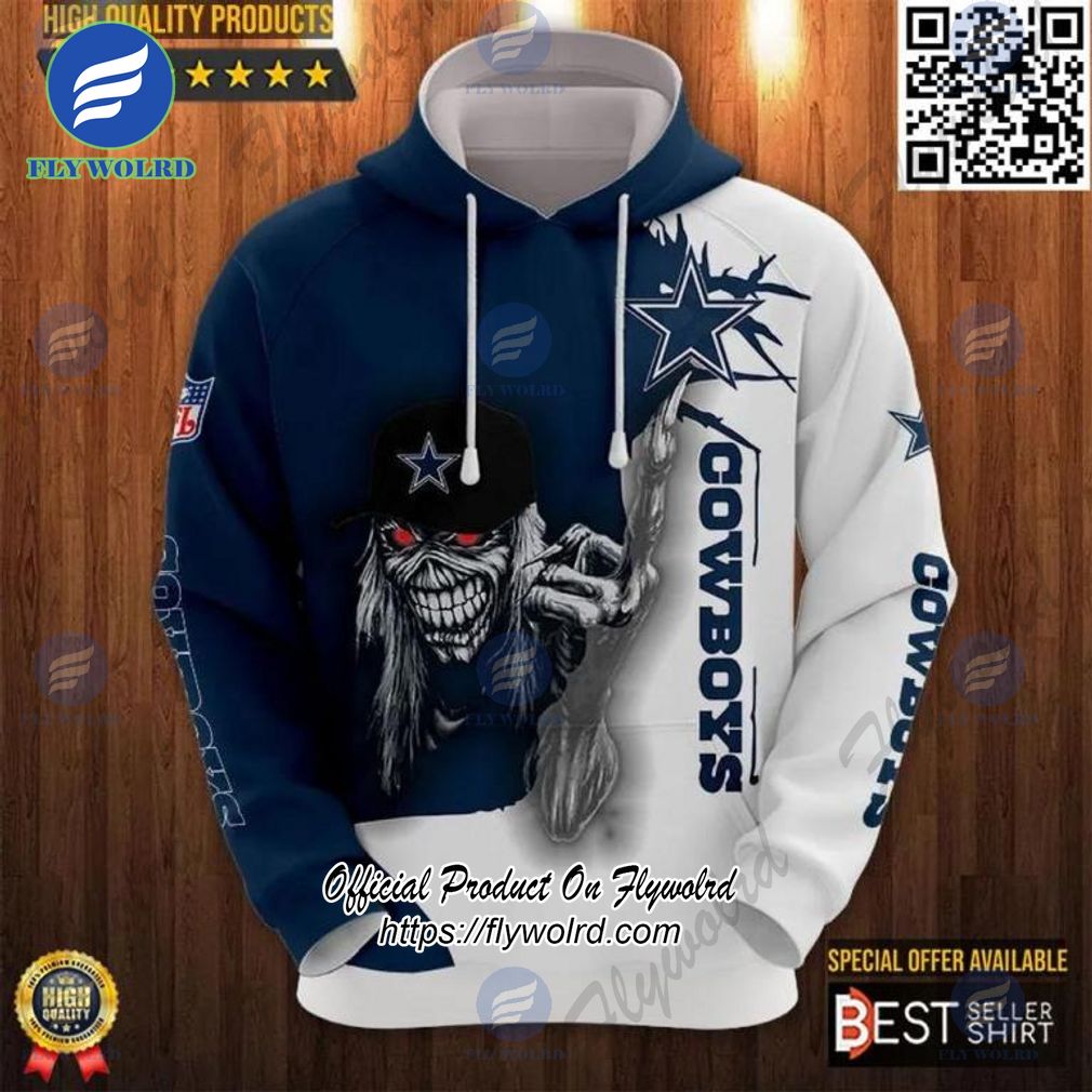 Dallas Cowboys Logo Football Ultra Death NFL 3D All Over Print Hoodie