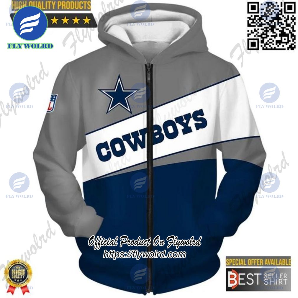 Dallas Cowboys Logo Team Football NFL 3D All Over Print Hoodie