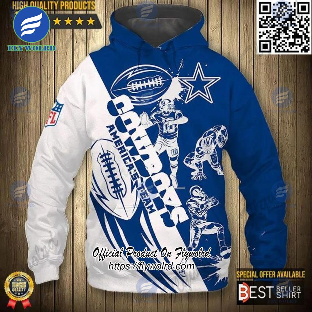 Dallas Cowboys Players Football NFL Logo 3D All Over Print Hoodie