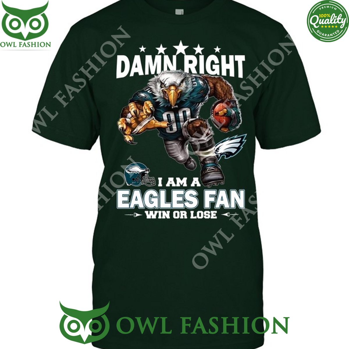 Damn Right Philadelphia Eagles NFL Fan Win or lose t shirt