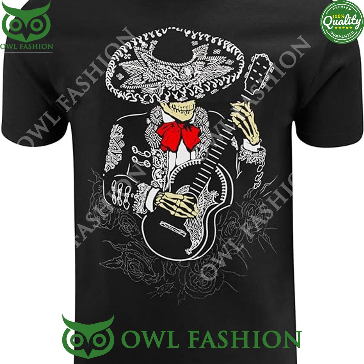Day of The Dead Mariachi Skeleton Shirt