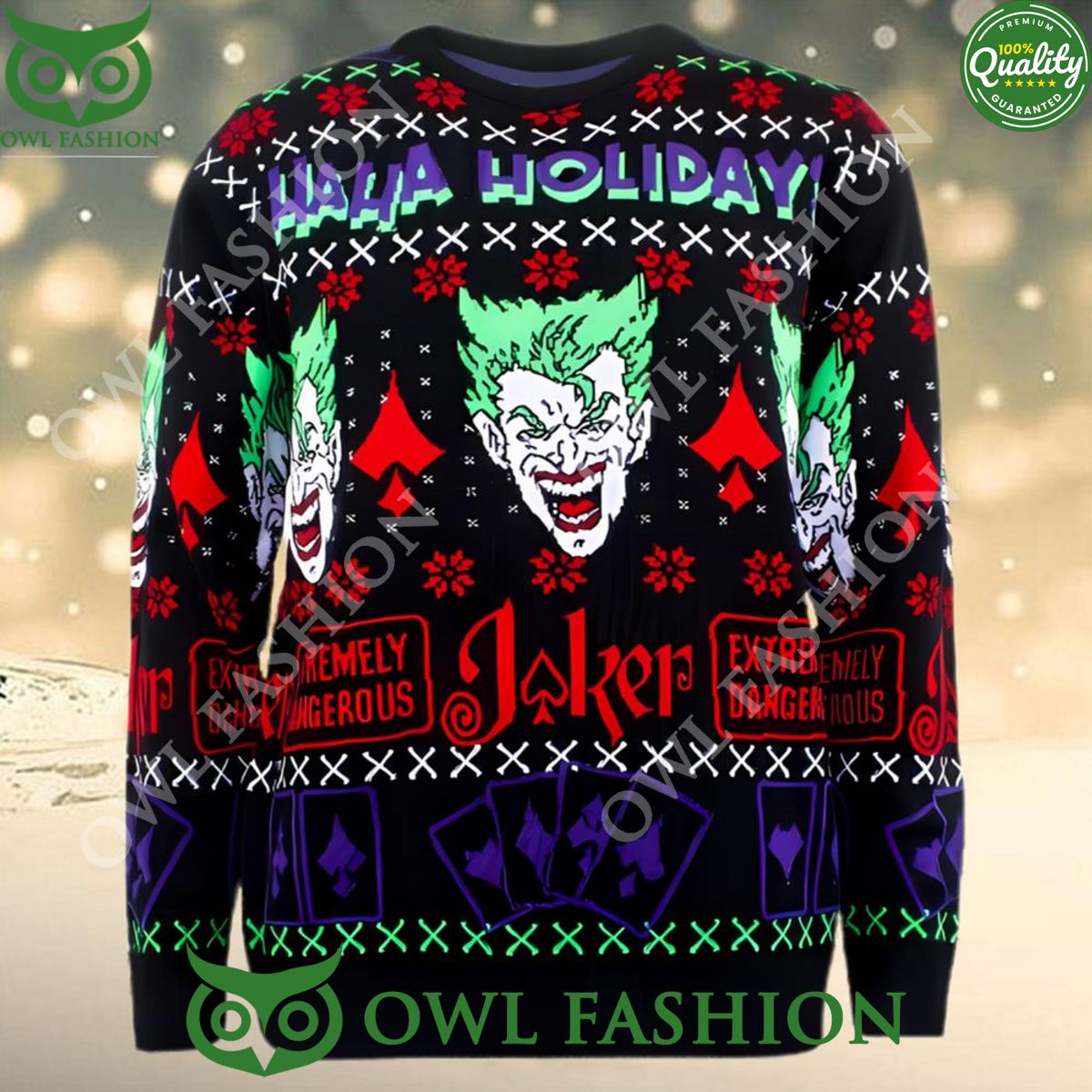 DC Comics Joker HaHa Ugly Christmas Sweater Jumper