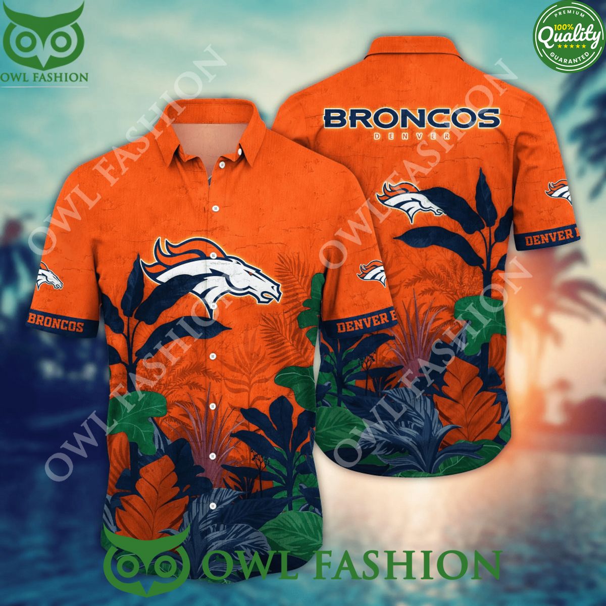 Denver Broncos Aloha Beach NFL 2024 Hawaiian Shirt Shorts