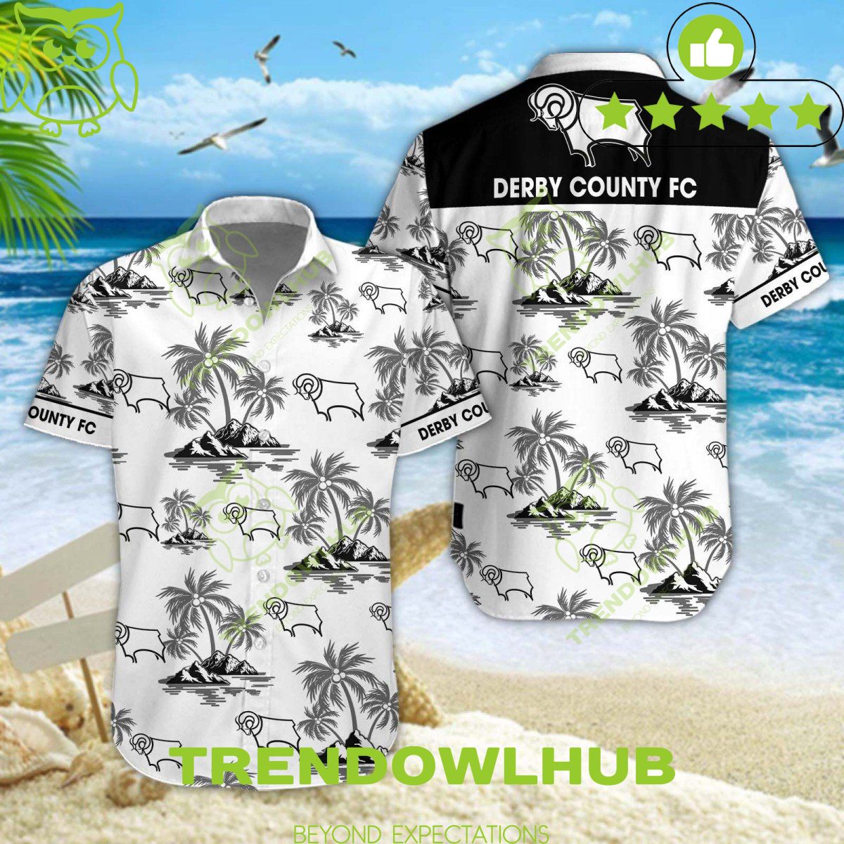 Derby County Summer Vibe 2024 EFL Hawaiian Shirt