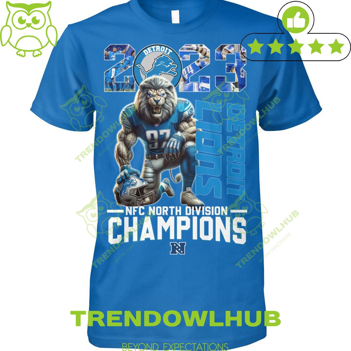 Detroit Lions 2023 NFC North Division Champions t shirt