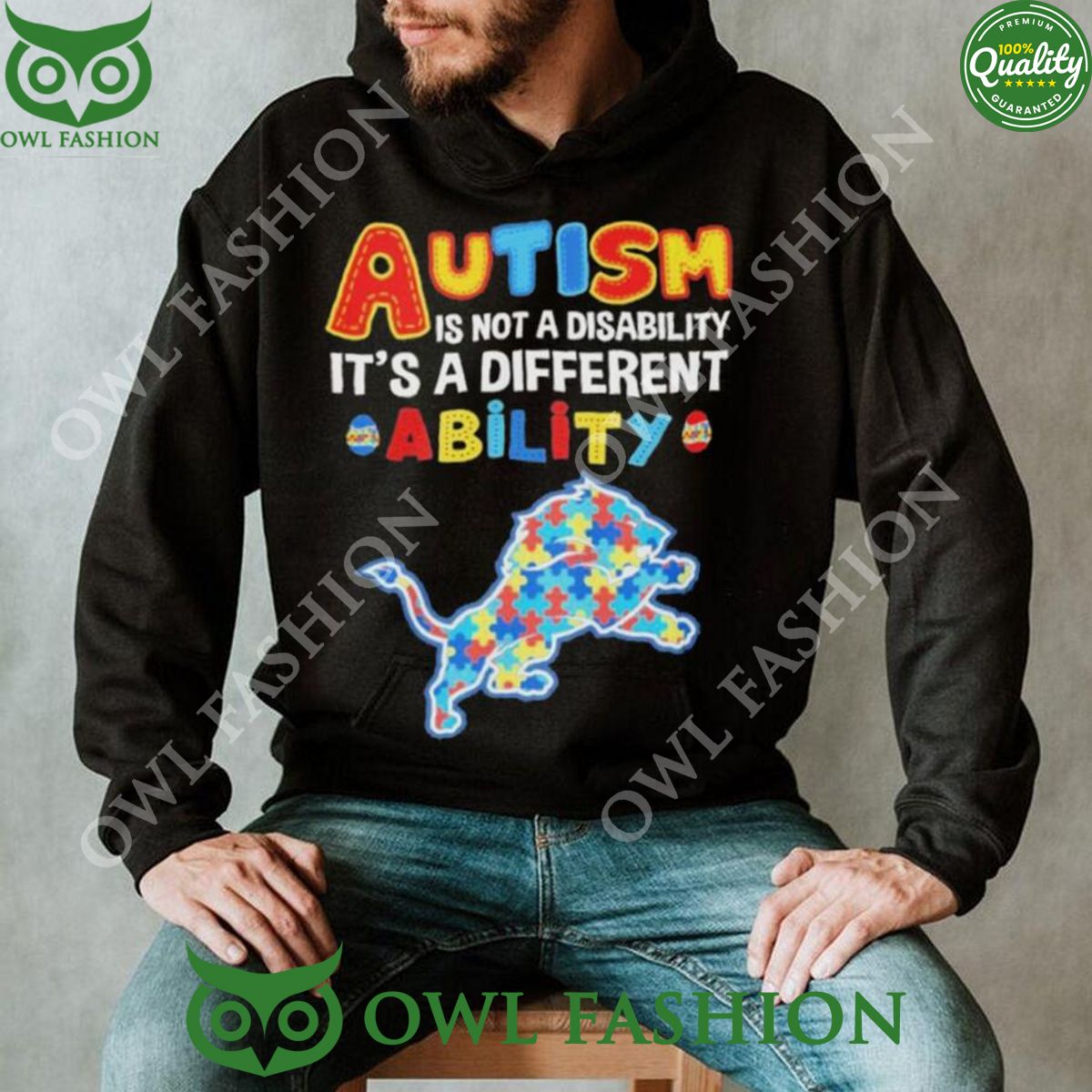 Detroit Lions NFL Autism Limited 2D Shirt Hoodie