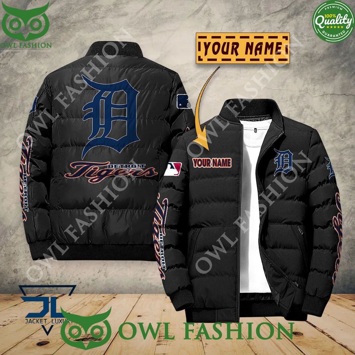 Detroit Tigers Custom Name MLB Baseball Jacket Sport