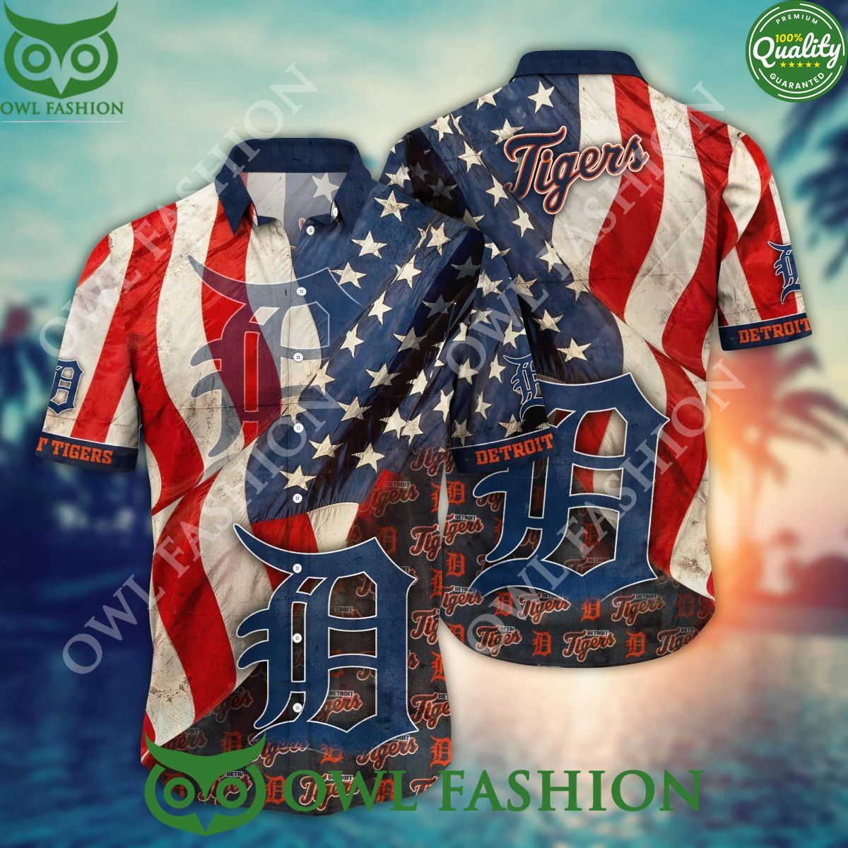 Detroit Tigers MLB Baseball Champion Hawaiian Shirt Independence Day