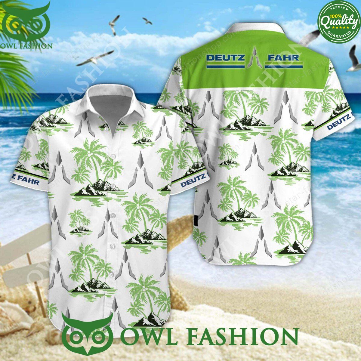 Deutz-Fahr German agricultural machinery manufacturer hawaiian shirt and short