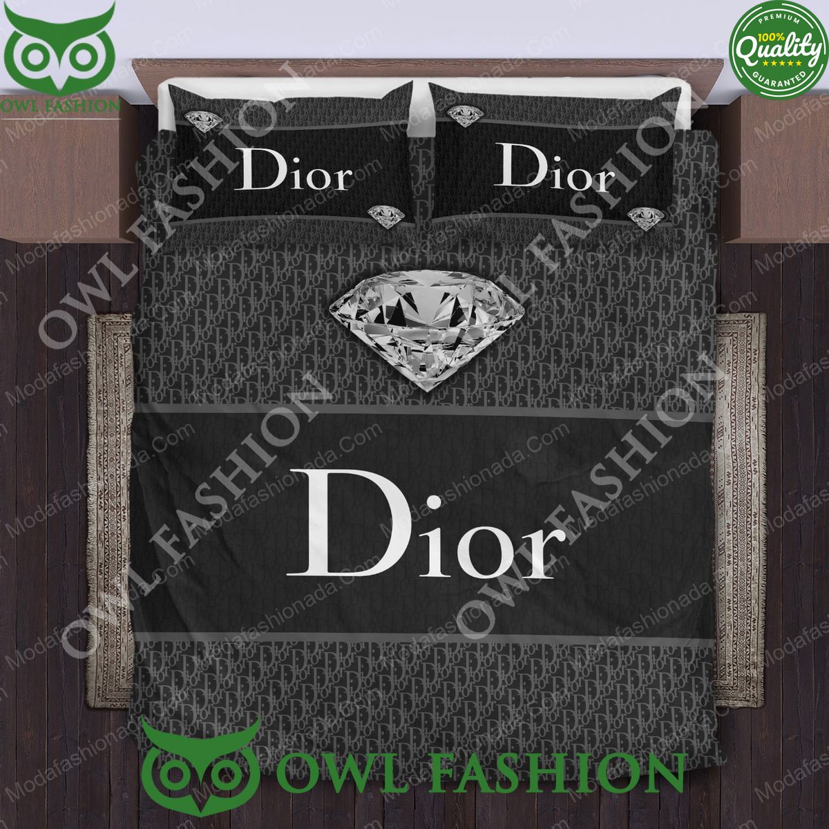 Dior Diamond Logo Pattern Limited Bedding Sets