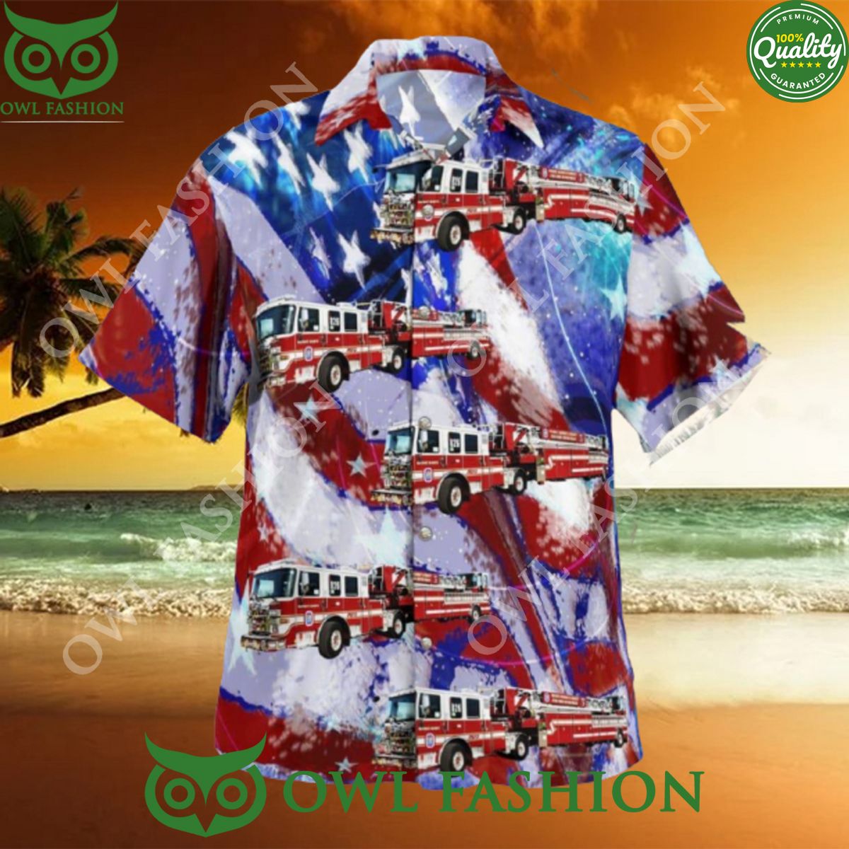 District Heights Maryland District Heights Career Fire Station 26 4th Of July Hawaiian Shirt