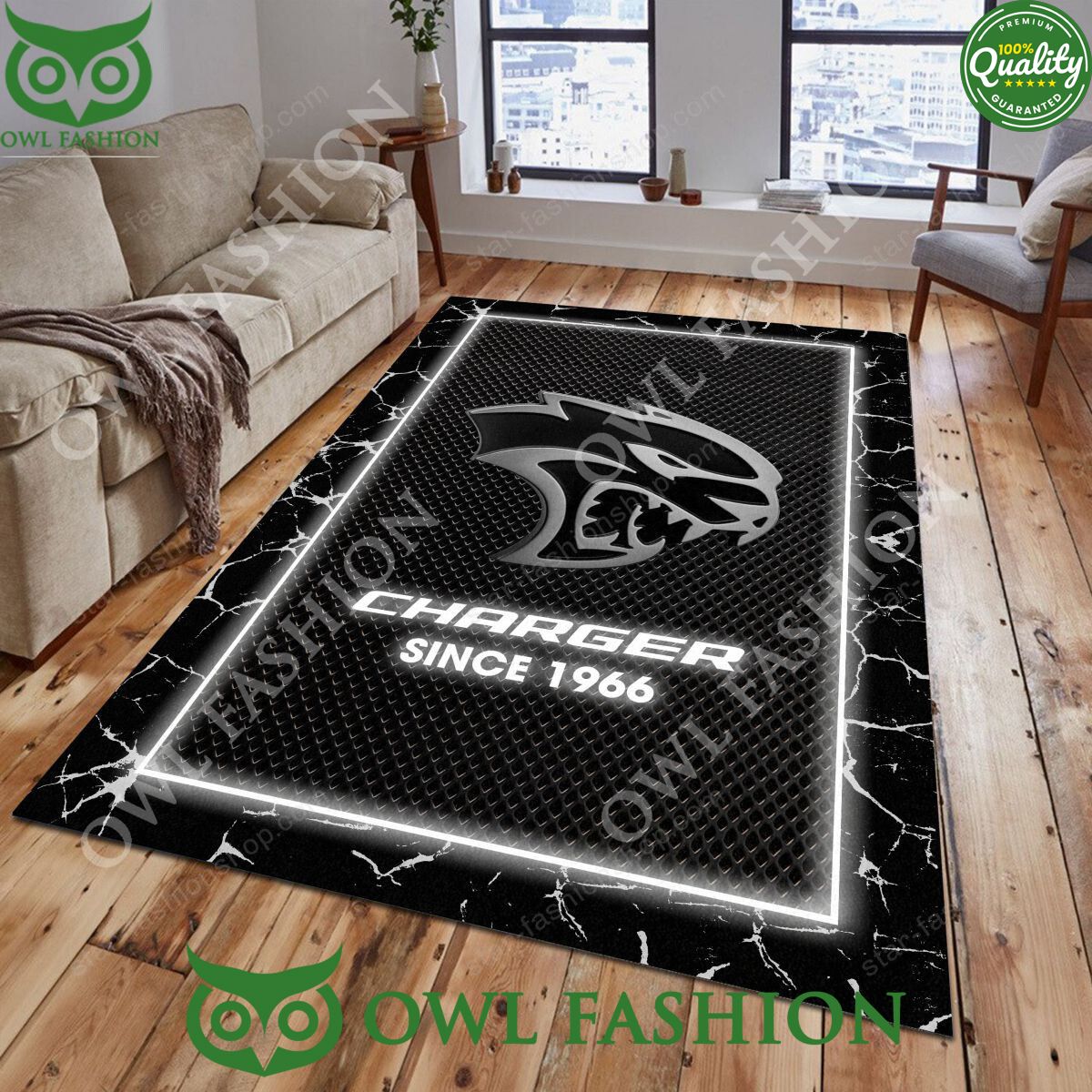 Dodge Charger Four-door Muscle Car Carpet Rug