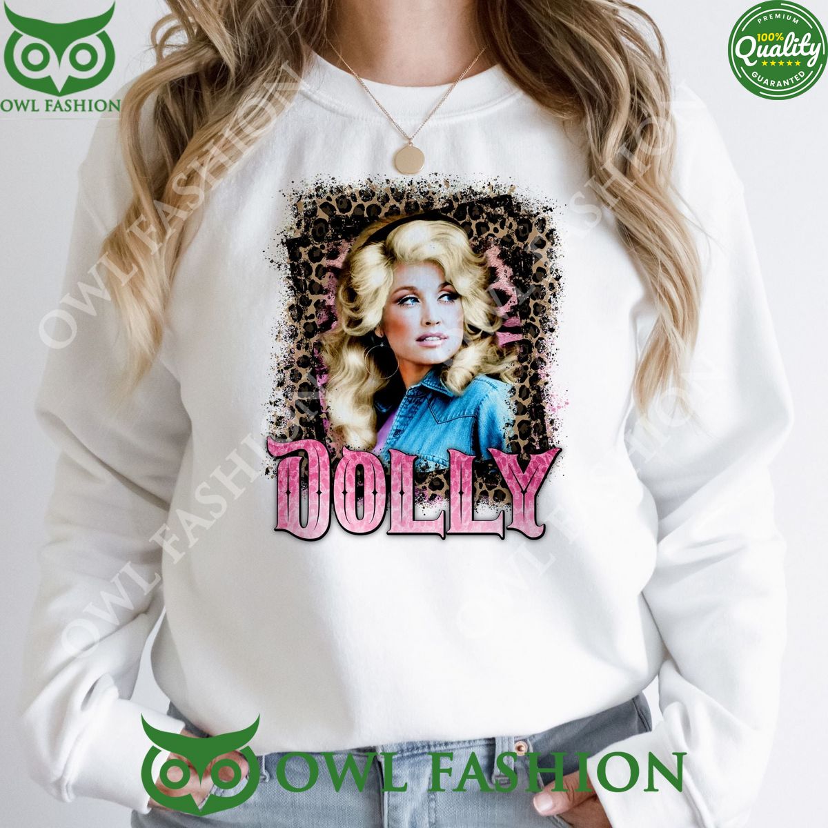 Dolly Parton Leopard Limited 2D Sweatshirt