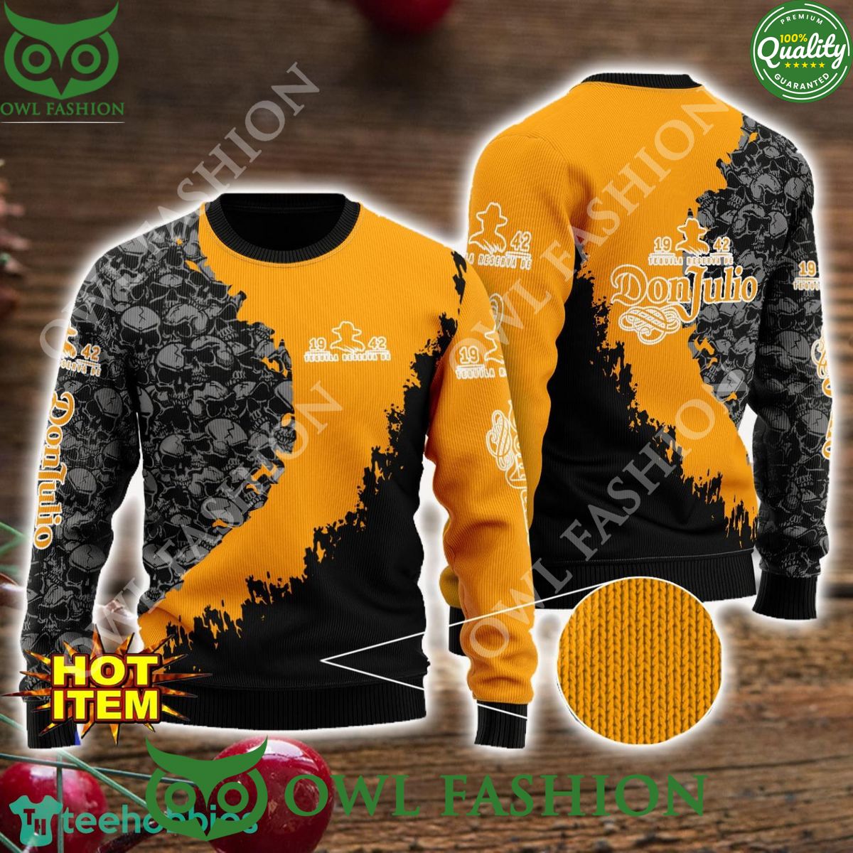 Don Julio Skull Halloween All Over Print 3D Ugly Sweater