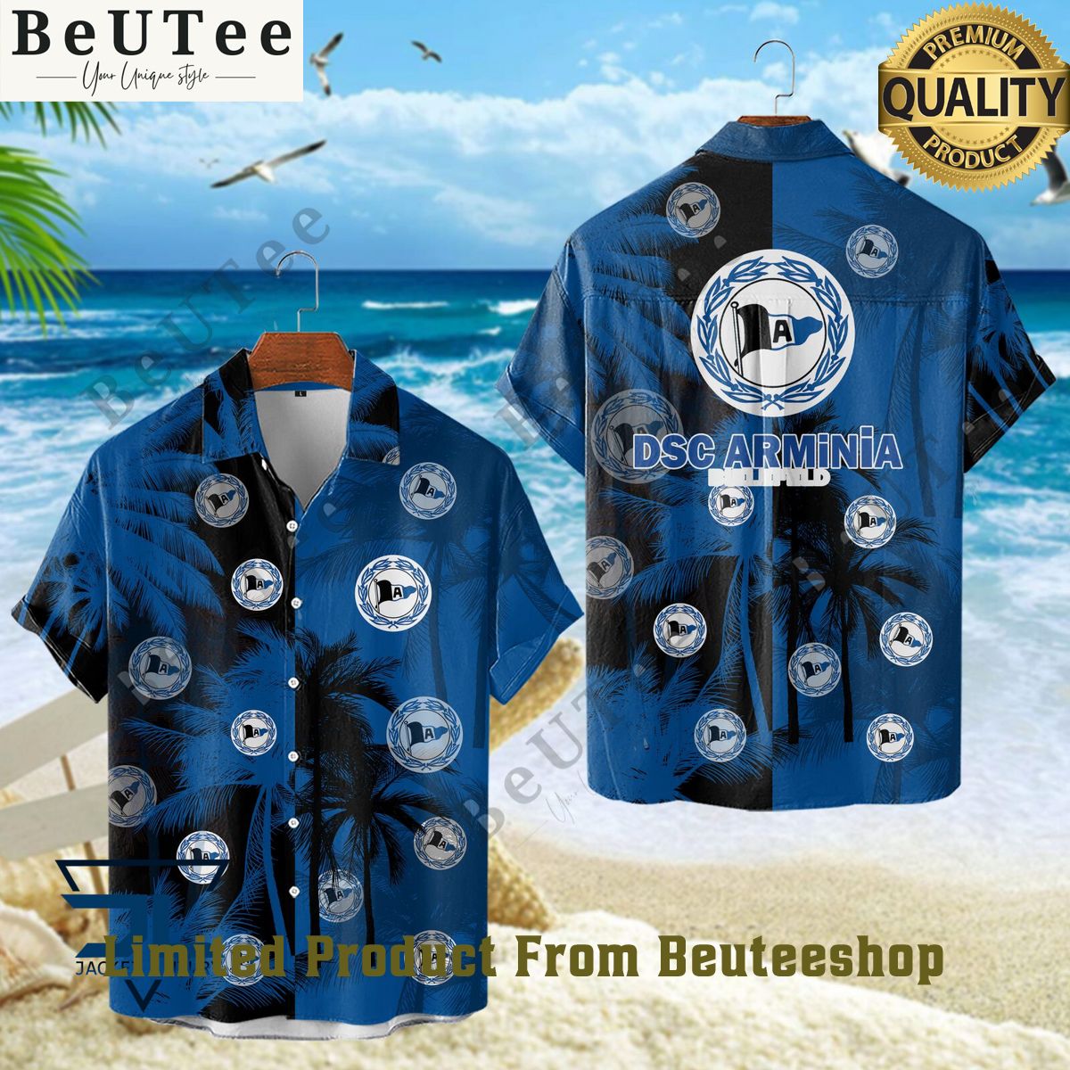 DSC Arminia Bielefeld Bundesliga Champion Tropical Coconut Tree Hawaiian Shirt