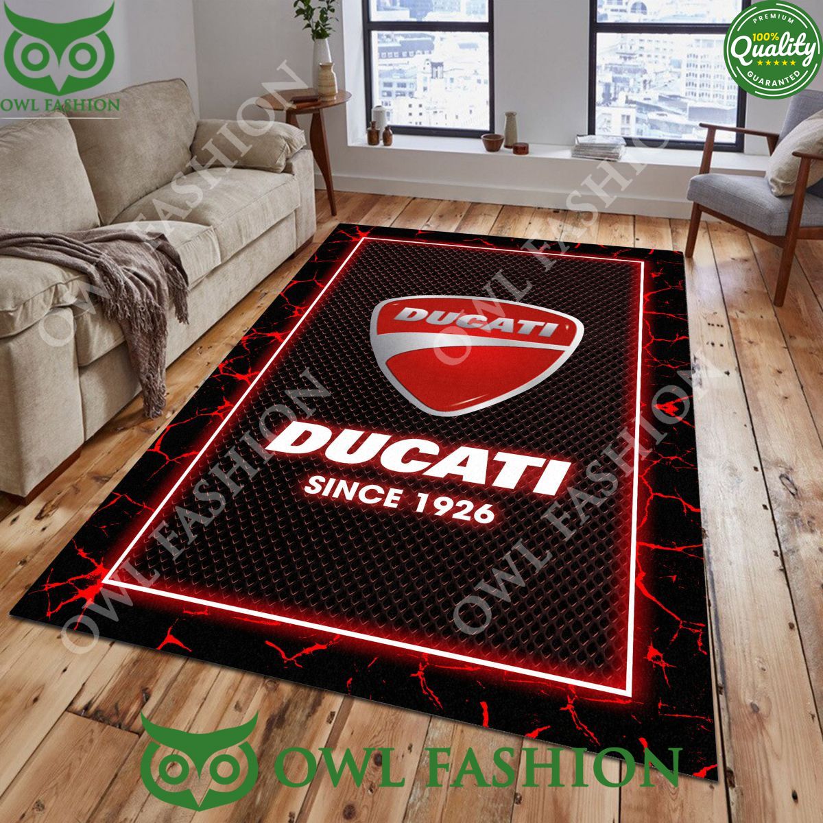 Ducati Italian Motor Living Room Custom Color Carpet Rug