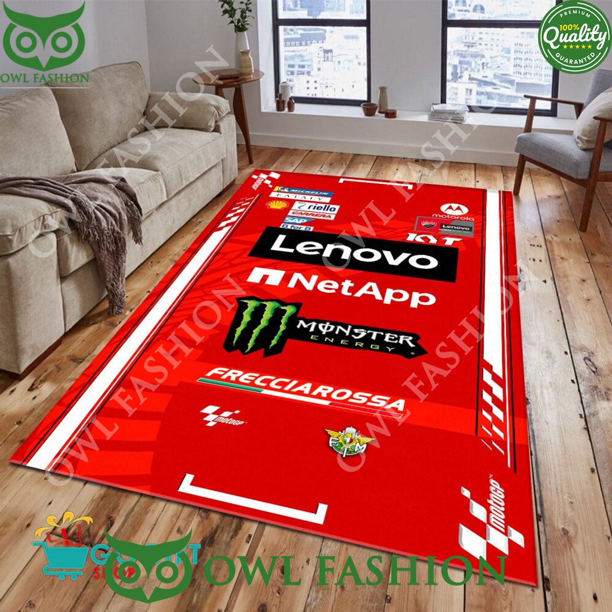 Ducati Lenovo Racing Team Monster Carpet Rug