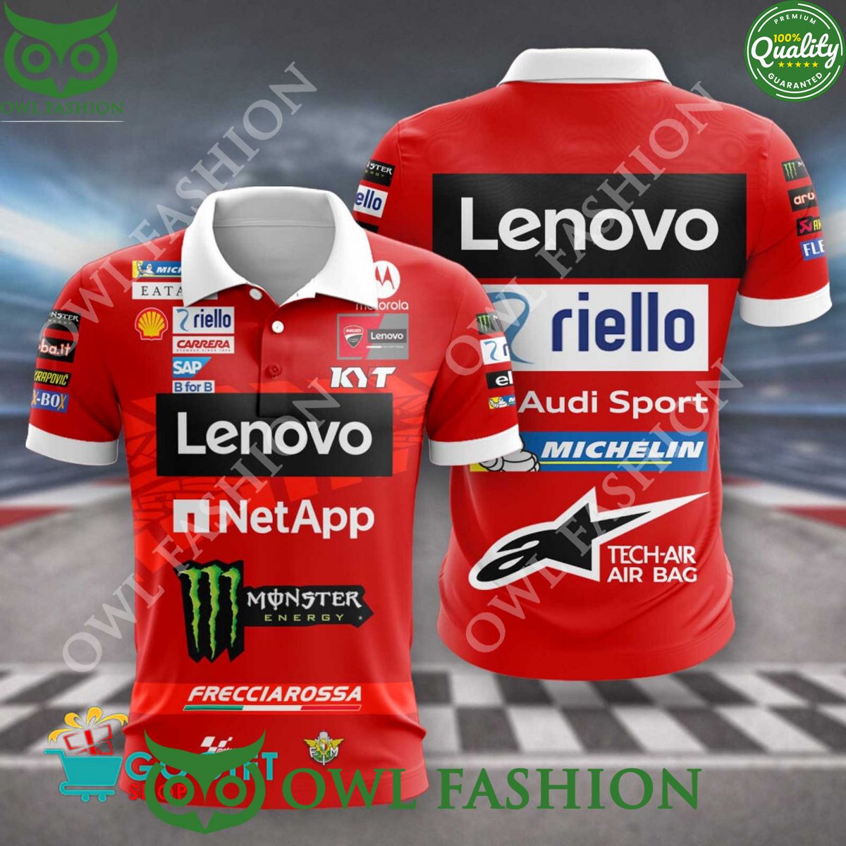 Ducati Lenovo Team 2024 motorcycle polo shirt collection