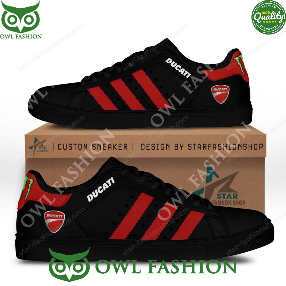 Ducatti Italian motorcycle manufacturing company Black Stan smith shoes