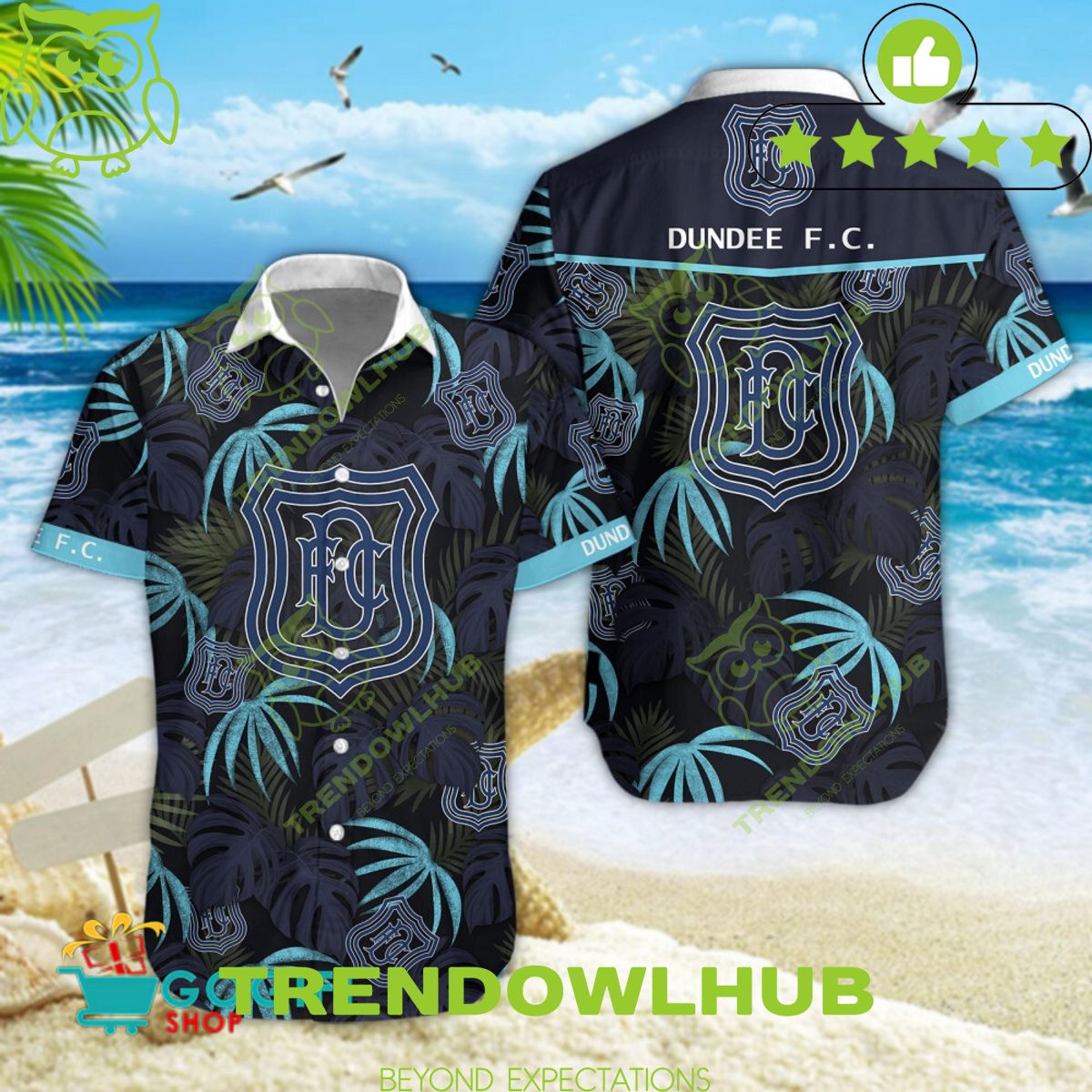 Dundee F.C. Scottish Football Champion Limited Hawaiian Shirt