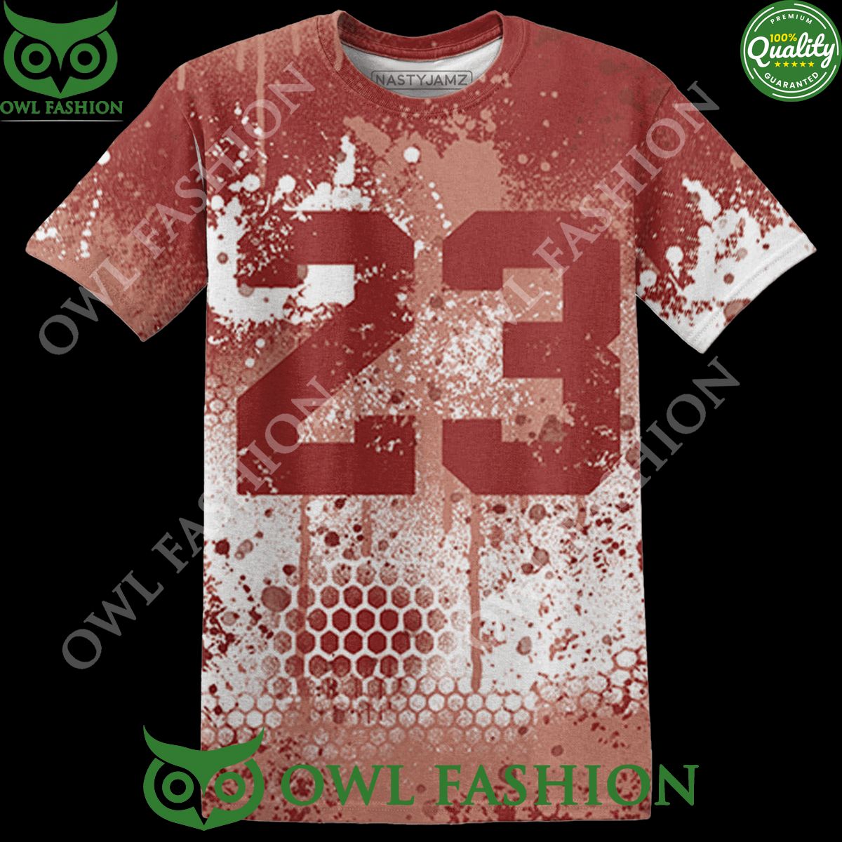 Dune Red 13s Match 23 Painted Graffiti T Shirt