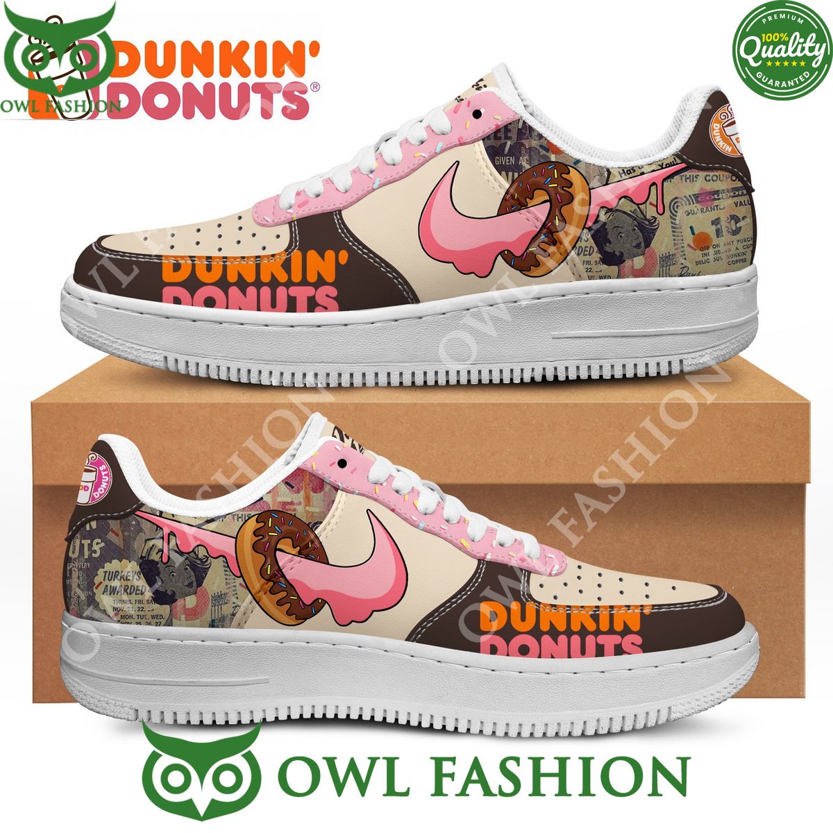 Dunkin Donuts American multinational coffee and doughnut company Air Force shoes