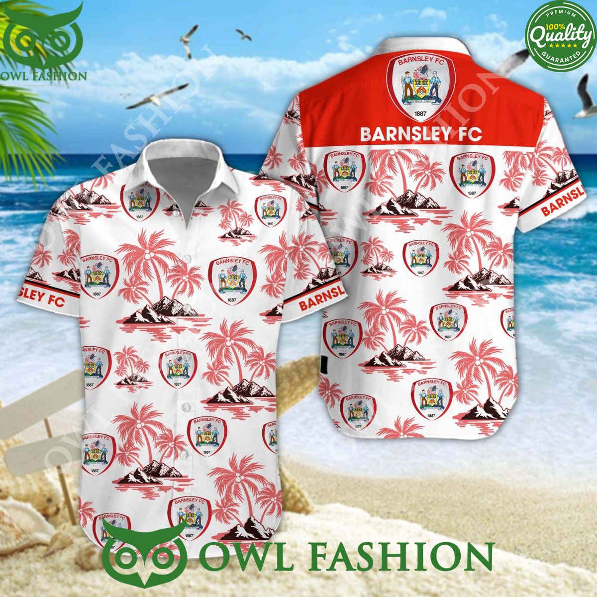 EFL Championship Barnsley Beach Vibe Hawaiian Shirt Aloha