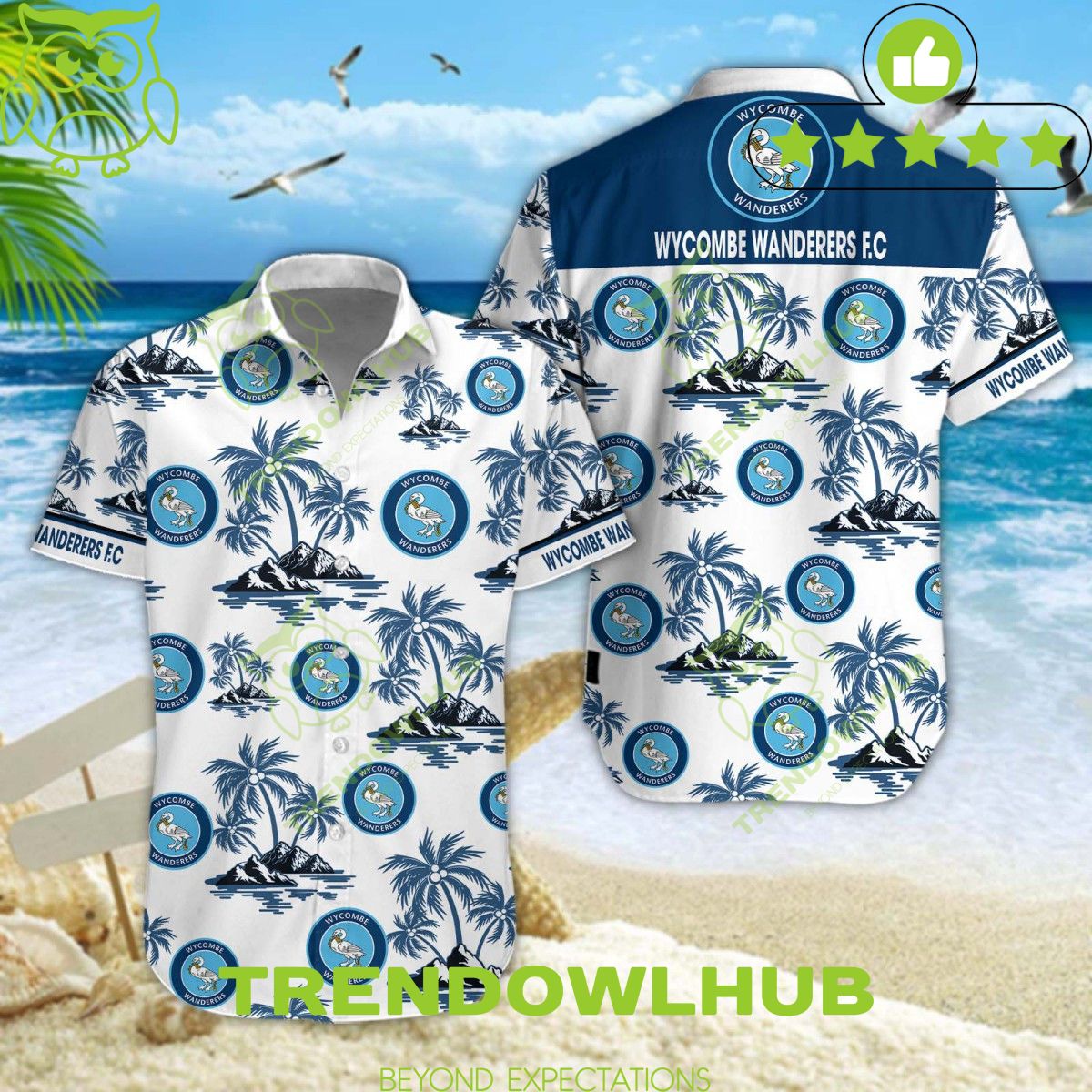 EFL League One Wycombe Wanderers Hawaiian Shirt Short Beach Vibe